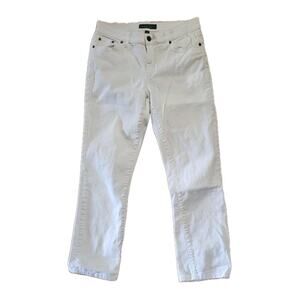 LRL Ralph Lauren Mid Rise Classic Straight Jeans Women's Size 6 White